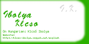 ibolya klcso business card